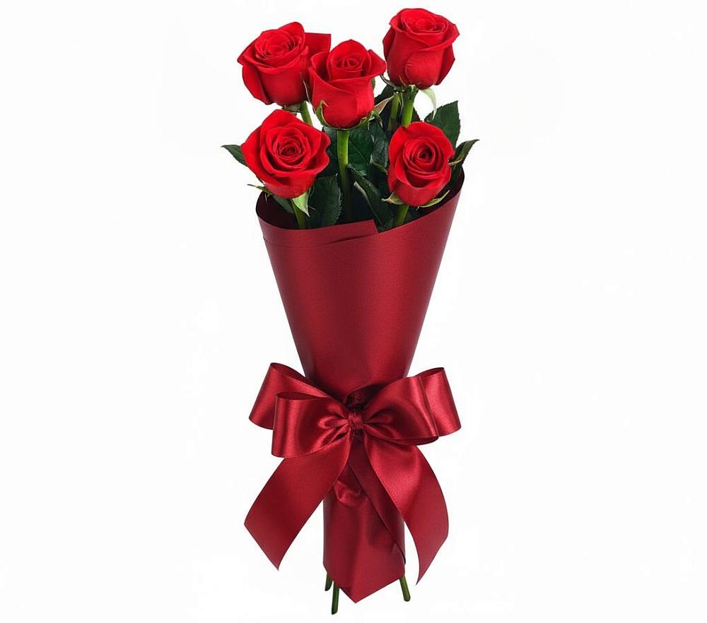 Букет 5 Красных роз Эдлесс Лав в Моздоке