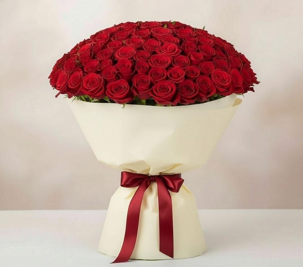 Букет 101 Красная роза Милано в Моздоке
