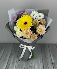 Букет цветов из:  Розы, Герберы и Хризантемы в Моздоке