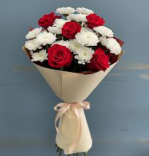 Букет цветов из:  Розы и Хризантемы в Моздоке