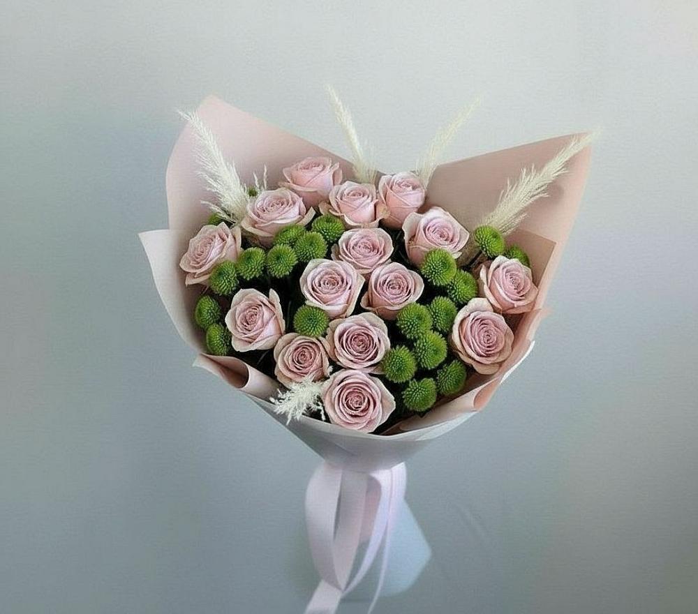 Букет цветов из: Розы и Хризантемы в Моздоке