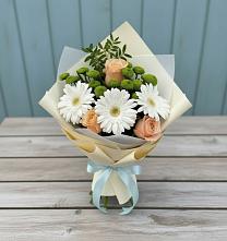 Букет цветов из:  Герберы, Розы и Хризантемы #REPLACE_PRED# Моздоке