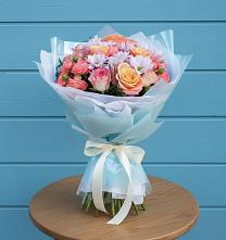 Букет цветов из:  Хризантемы и Розы #REPLACE_PRED# Моздоке